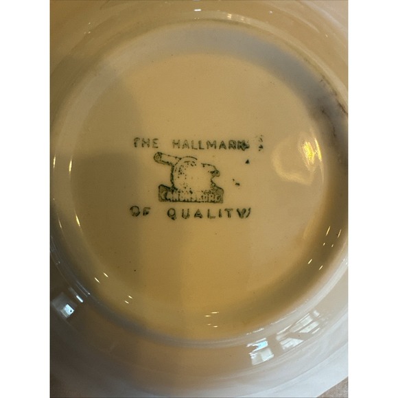 Vtg 6 Vogue Dinnerware Washington Colonial USA Canonsburg 22K Gold 5" Bowls - Picture 5 of 9